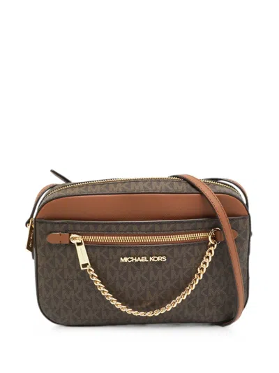 Pre-owned Michael Kors Vintage Jet Set Crossbody Bag In Brown