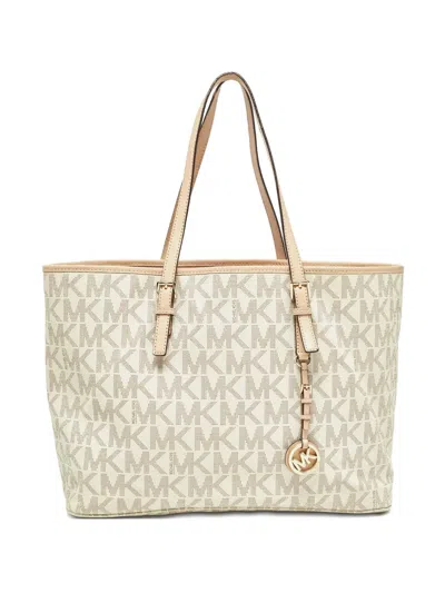 Pre-owned Michael Kors Vintage Jet Set Monogram-print Tote Bag
