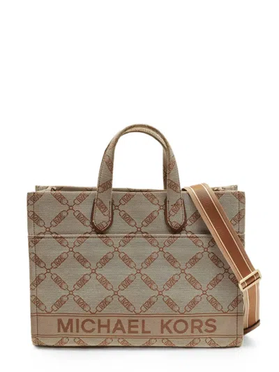 Pre-owned Michael Kors Vintage Large Gigi Monogram Tote Bag In Neutral