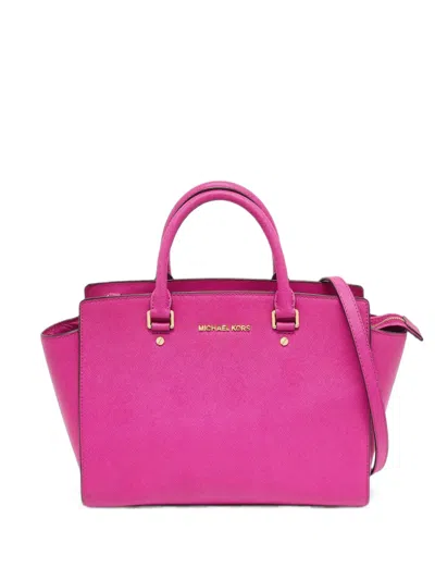 Pre-owned Michael Kors Vintage Large Selma Tote Bag In Pink