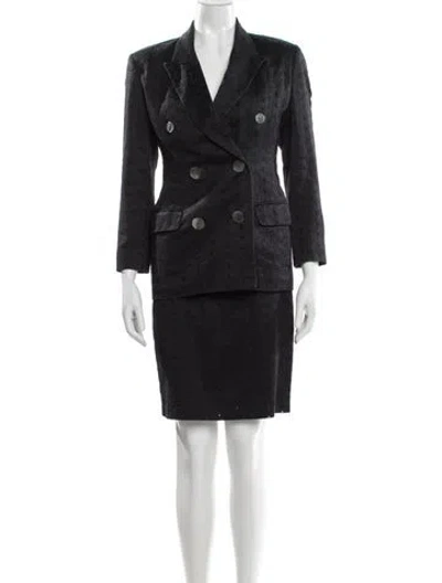 Pre-owned Michael Kors Vintage Late 1980's - Early 1990's Skirt Suit In Black