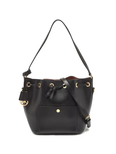 Pre-owned Michael Kors Vintage Leather Bucket Bag In Black
