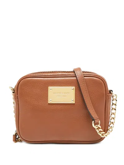 Pre-owned Michael Kors Vintage Leather Crossbody Bag In Brown
