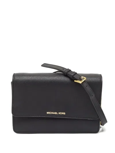 Pre-owned Michael Kors Vintage Leather Crossbody Bag In Black