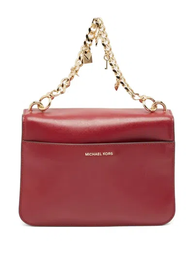 Pre-owned Michael Kors Vintage Leather Shoulder Bag In Red