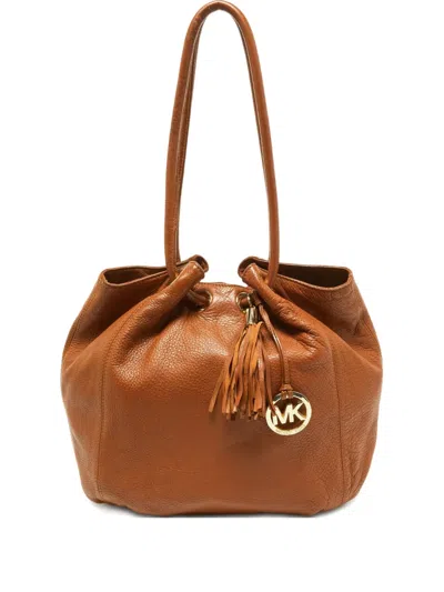 Pre-owned Michael Kors Vintage Leather Tassel Bag In Brown