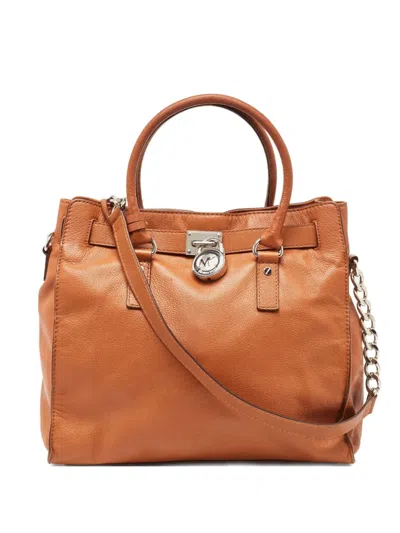 Pre-owned Michael Kors Vintage Leather Tote Bag In Brown