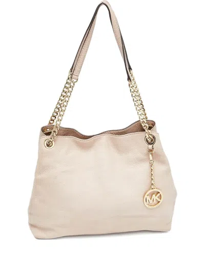 Pre-owned Michael Kors Vintage Leather Tote Bag In Neutral