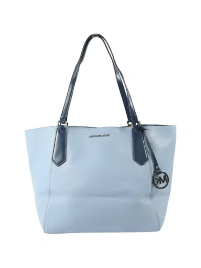 Pre-owned Michael Kors Vintage Leather Tote Bag In Blue