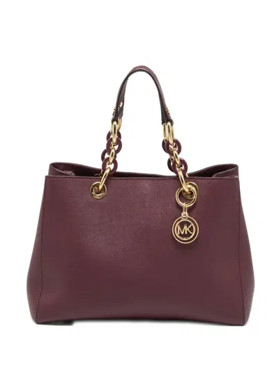 Pre-owned Michael Kors Vintage Leather Tote Bag In Red