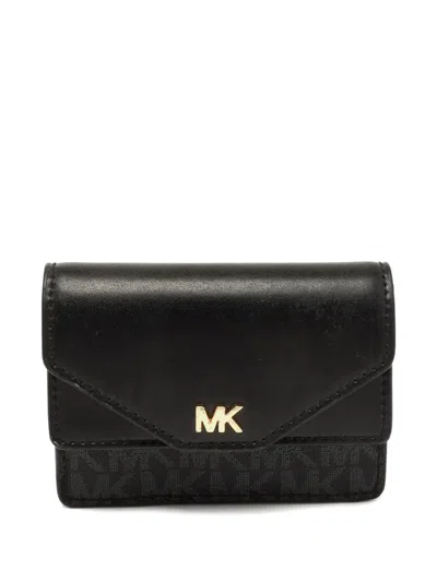 Pre-owned Michael Kors Vintage Logo-pattern Card Case In Black