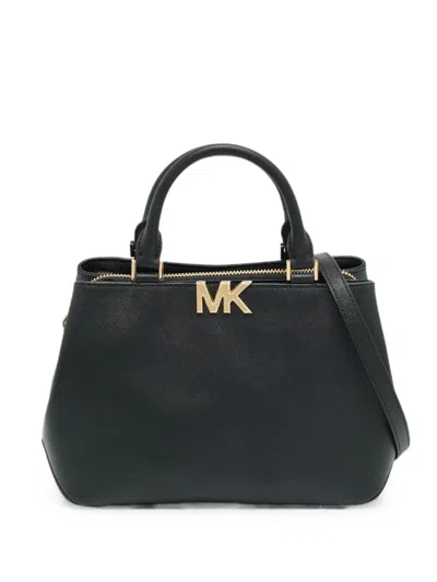 Pre-owned Michael Kors Vintage Medium Florence Leather Satchel Bag In Black