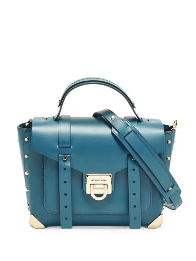 Pre-owned Michael Kors Vintage Medium Manhattan Satchel Bag In Blue