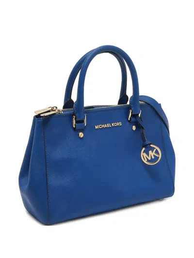 Pre-owned Michael Kors Vintage Medium Sutton Tote Bag In Blue