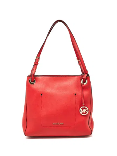 Pre-owned Michael Kors Vintage Medium Walsh Tote Bag In Red