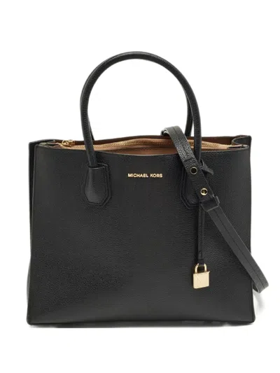 Pre-owned Michael Kors Vintage Mercer Leather Tote Bag In Black