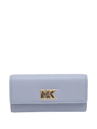 Pre-owned Michael Kors Vintage Mimi Saffiano Leather Wallet In Blue