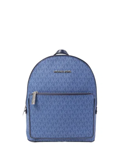 Pre-owned Michael Kors Vintage Monogram Backpack In Blue