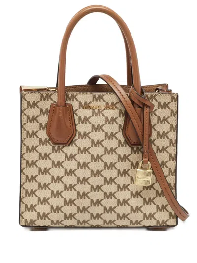 Pre-owned Michael Kors Vintage Monogram-pattern Tote Bag In Brown