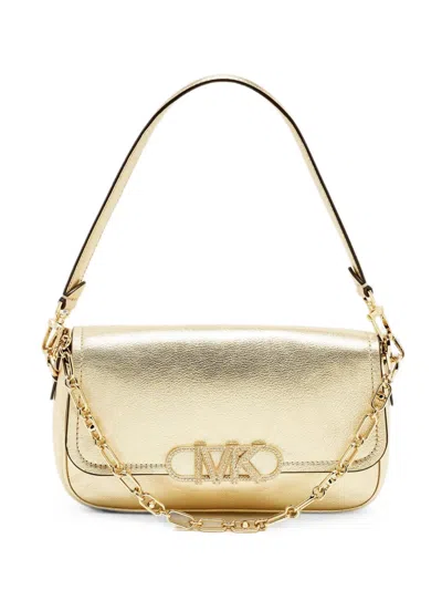 Pre-owned Michael Kors Vintage Parker Crystal Shoulder Bag In Gold