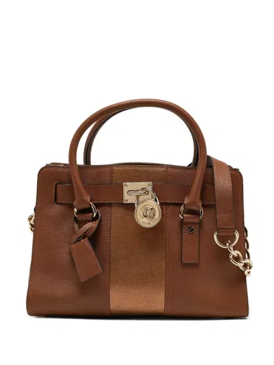 Pre-owned Michael Kors Vintage  Hamilton East West Tote Bag In Brown