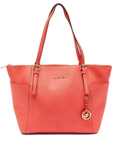 Pre-owned Michael Kors Vintage  Jet Set Leather Buckle Tote Bag