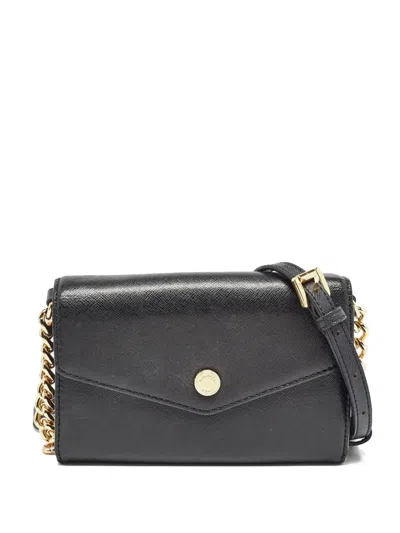 Pre-owned Michael Kors Vintage  Leather Crossbody Bag In Black