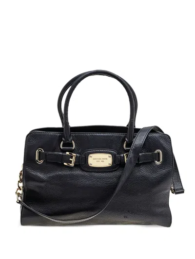 Pre-owned Michael Kors Vintage  Leather Satchel Bag In Black