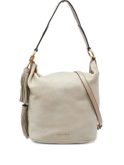 Pre-owned Michael Kors Vintage  Leather Shoulder Bag In Neutral