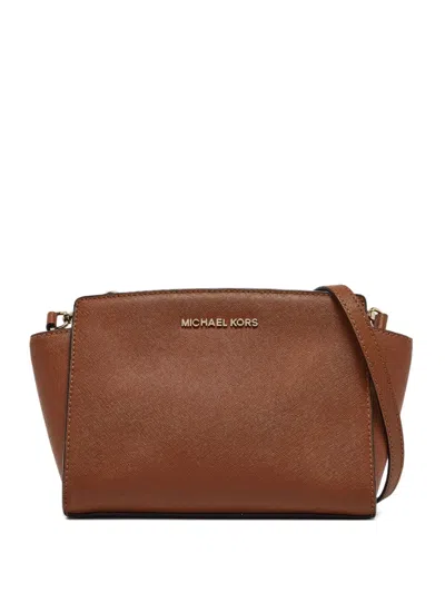 Pre-owned Michael Kors Vintage  Leather Shoulder Bag In Brown