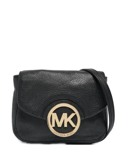Pre-owned Michael Kors Vintage  Logo-appliqué Crossbody Bag In Black