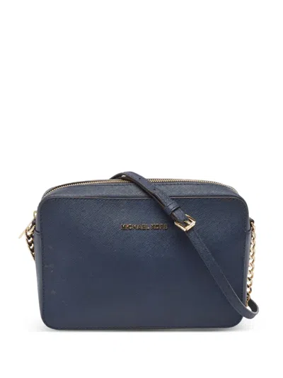 Pre-owned Michael Kors Vintage  Logo-lettering Cross Body Bag In Blue