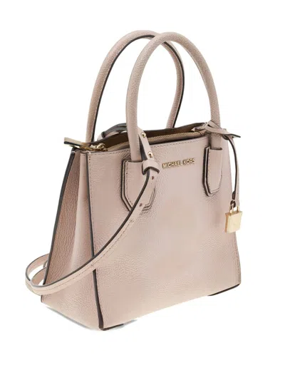 Pre-owned Michael Kors Vintage  Leather Padlock-detail Tote Bag In Neutral