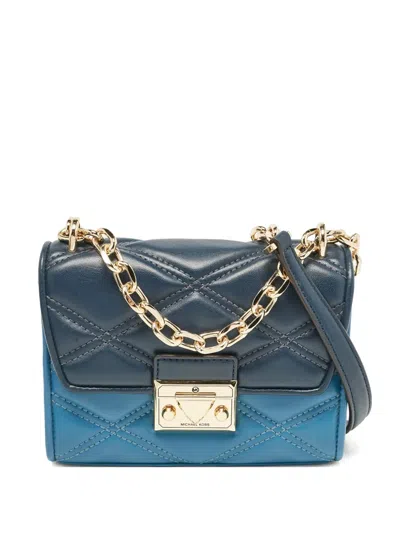Pre-owned Michael Kors Vintage  Quilted Shoulder Bag In Blue