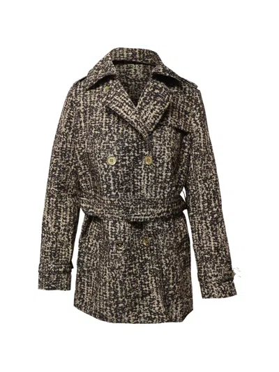Pre-owned Michael Kors Vintage Printed Trench Coat In Neutral