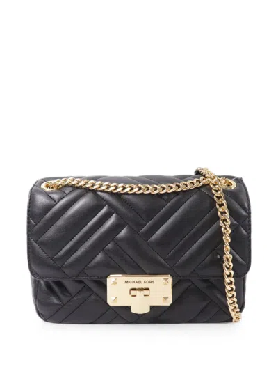 Pre-owned Michael Kors Vintage Quilted Leather Shoulder Bag In Black