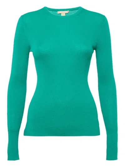 Pre-owned Michael Kors Vintage Ribbed Sweater In Green