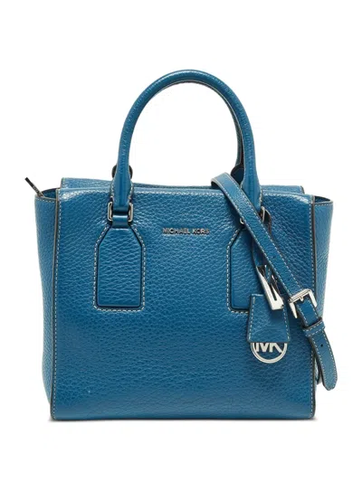 Pre-owned Michael Kors Vintage Selby Leather Tote Bag In Blue
