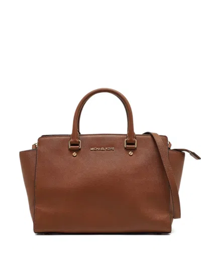 Pre-owned Michael Kors Vintage Selma Tote Bag In Brown