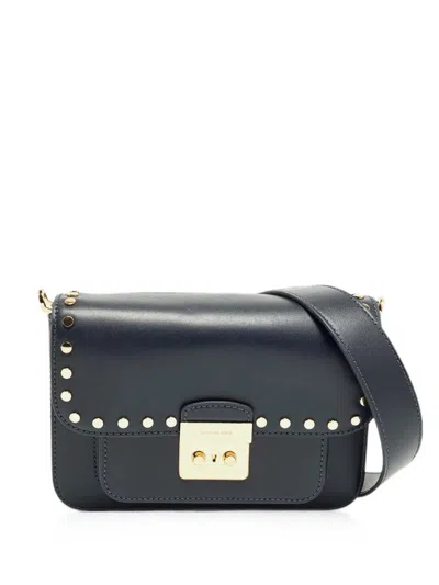 Pre-owned Michael Kors Vintage Sloan Studded Shoulder Bag In Blue