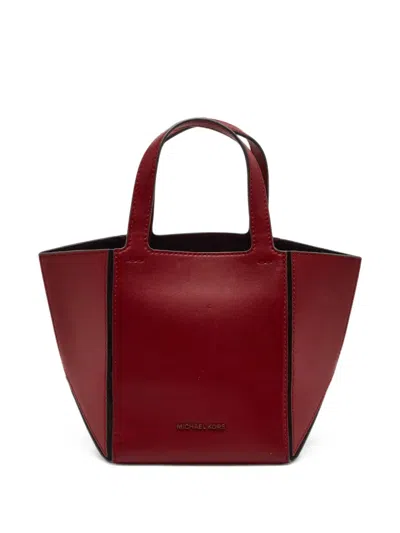 Pre-owned Michael Kors Vintage Small Jordi Leather Tote Bag In Red