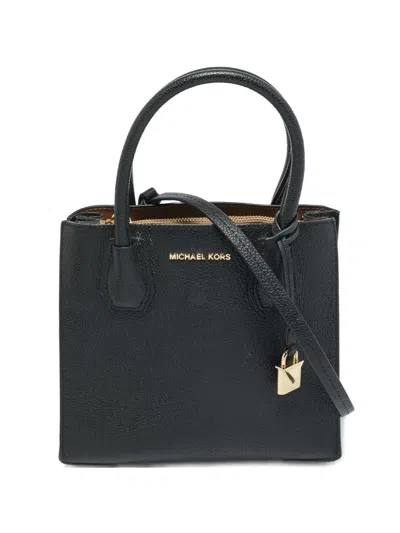 Pre-owned Michael Kors Vintage Small Mercer Logo-detail Tote Bag In Black