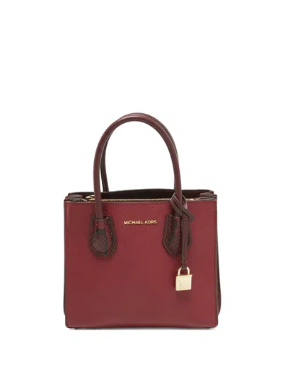 Pre-owned Michael Kors Vintage Snakeskin-detail Leather Tote Bag