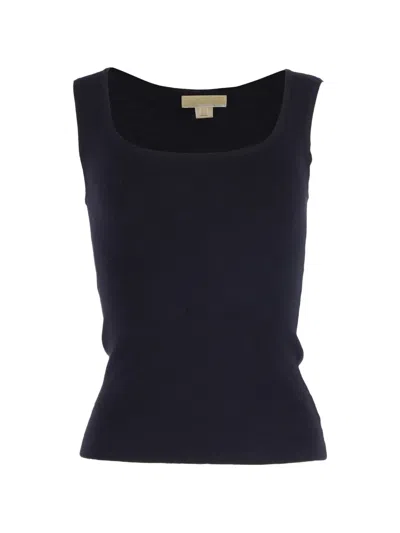 Pre-owned Michael Kors Vintage Square-neck Top In Black