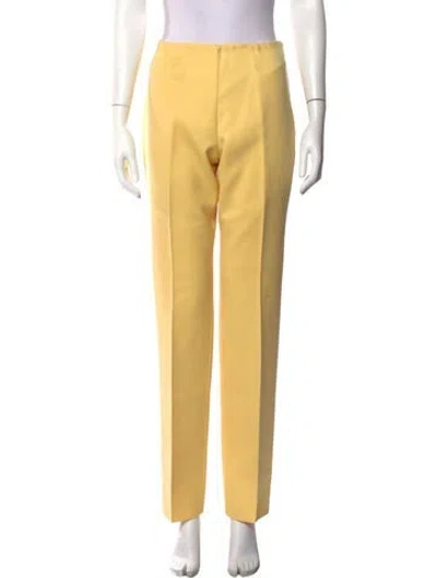Pre-owned Michael Kors Vintage Straight Leg Pants In Yellow