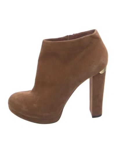 Pre-owned Michael Kors Vintage Suede Boots In Brown