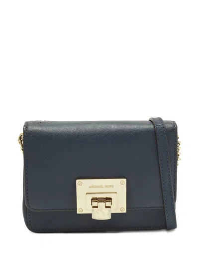 Pre-owned Michael Kors Vintage Tina Leather Mini Bag In Blue
