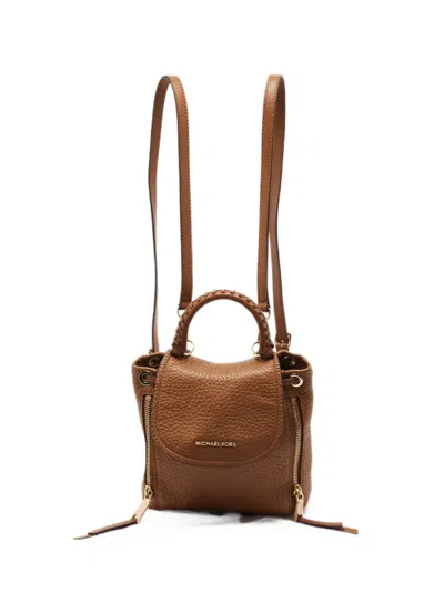 Pre-owned Michael Kors Vintage Viv Leather Backpack In Brown