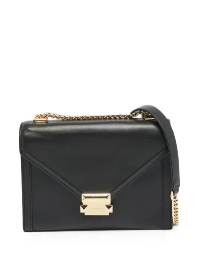 Pre-owned Michael Kors Vintage Whitney Leather Shoulder Bag In Black