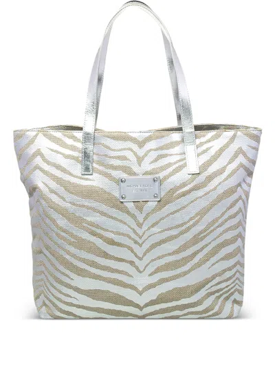Pre-owned Michael Kors Vintage Zebra-print Tote Bag